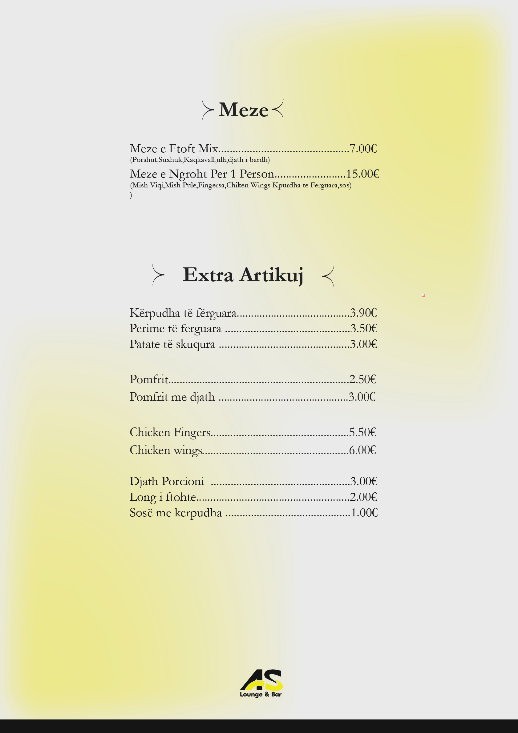 Menu Page